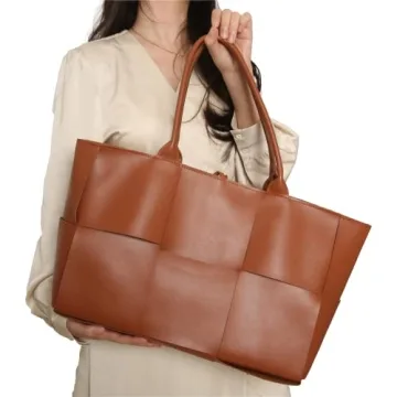 Stylish PU Leather Tote Bag for Women - Large & Versatile
