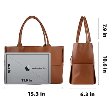 Stylish PU Leather Tote Bag for Women - Large & Versatile