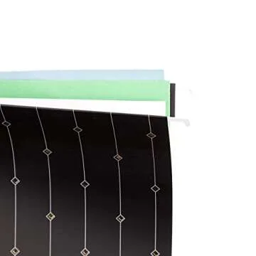 U Brands Classic Hanging File Folders Set, Office Supplies, Black, Gold and White, FSC Certified, 6 Count