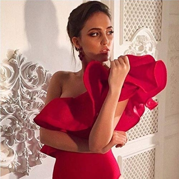 Weigou Summer Off Shoulder Ruffles Bodysuit for Women