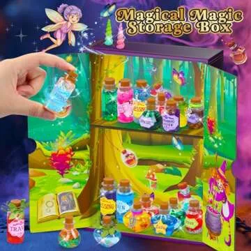 CARTELL Fairy Magic Potions Kit for Kids, Upgraded 26 DIY Mixed Magic Wizard Potion Bottles, Mystery Potions Craft Kit, Christmas Decorations Birthday Gifts for Age 6 7 8 9 10+ Year Old Girls Boys