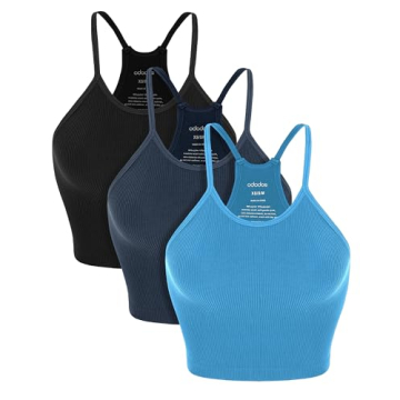 Stylish ODODOS Women's Rib-Knit Crop Tank Tops for All