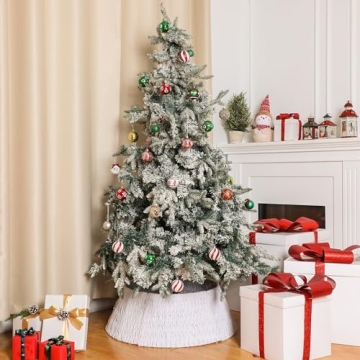 Preboun 28" Woven Christmas Tree Collar for Festive Fun