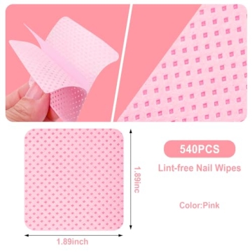 Lint Free Nail Wipes 540PCS for Perfect Nail Care