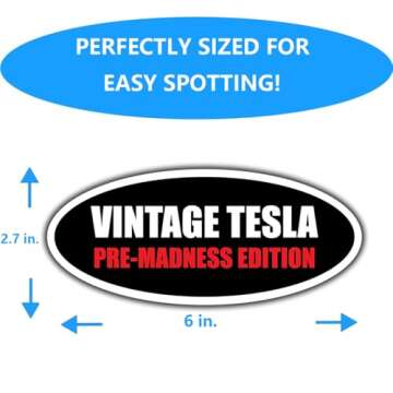 Funny Anti Elon Car Magnets - Vintage Design 2-Pack