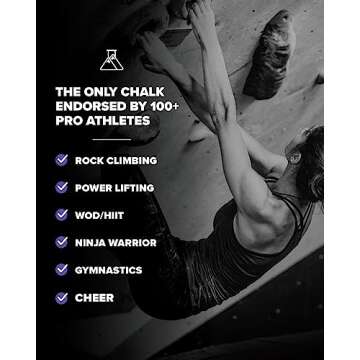 FrictionLabs Magic Chalk Ball, 2.2 oz - Premium Gym Chalk In Refillable Sock - Non Toxic - Great for Climbing, Gymnastics, Weightifting, Crossfit, Pool, Training
