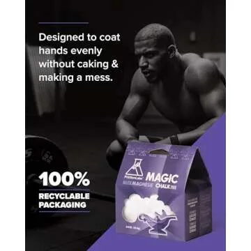 FrictionLabs Magic Chalk Ball, 2.2 oz - Premium Gym Chalk In Refillable Sock - Non Toxic - Great for Climbing, Gymnastics, Weightifting, Crossfit, Pool, Training