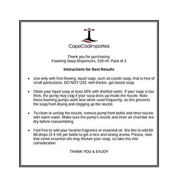 Foaming Soap Dispensers for Eco-Friendly Homes - 3 Pack