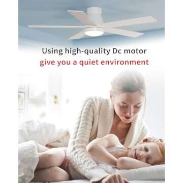 TCL 52" White Ceiling Fan with LED Light & Remote Control