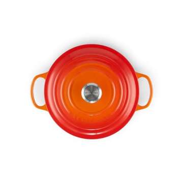 Le Creuset Enameled Cast Iron Signature Round Dutch Oven with Lid, 5.5 Quart, Flame