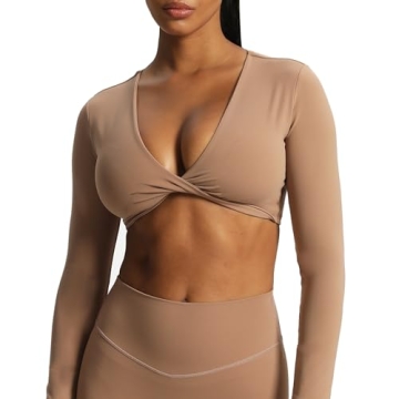 Stylish Aoxjox Long Sleeve Crop Top for Women