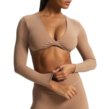 Stylish Aoxjox Long Sleeve Crop Top for Women