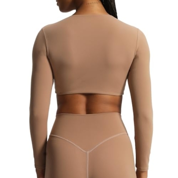 Stylish Aoxjox Long Sleeve Crop Top for Women