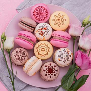 Mandala Stencils for Dot Painting 3 Inch Tiny Small Mandala Stencil Patterns Reusable Rangoli Art Paint Stencils for Adults Kids Crafts on Fabric Rock Acrylic Furniture (60 Mandala)