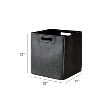 SortJoy Jamie Bin 12" Collapsible Felt Storage with Handles