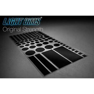 LightDims Original Strength Light Dimmer LED Covers - Customizable Sizes & Easy Use