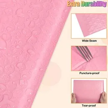 Light Pink Bubble Mailers 50 Pack for Stylish Shipping