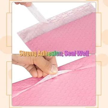 Light Pink Bubble Mailers 50 Pack for Stylish Shipping
