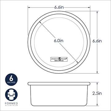 Nordic Ware Naturals Aluminum Bakeware Layer Cake Pan, Silver