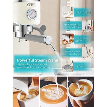 Compact Gevi 20 Bar Espresso Machine with Grinder