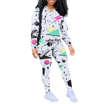 EOSIEDUR Women's Two Piece Outfits Sweater Sets - Retro 80s/90s Sweatsuit - Stylish & Comfortable