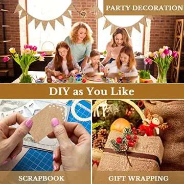 18 Sheets Printable Natural Burlap Paper Pad, 8.5 x 11 Inch Scrapbooking Supplies Laminated Burlap Paper Cardstock Vintage Craft Scrapbook Printable Sheets for Print