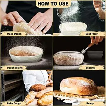 10 Inch Banneton Bread Proofing Baskets for Sourdough