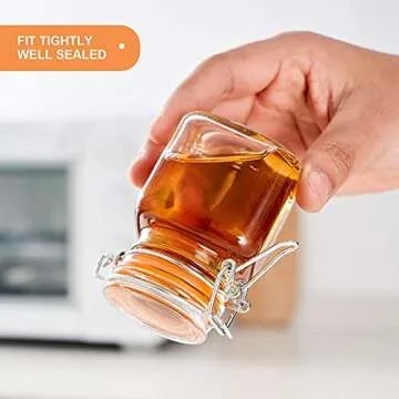 Homelike Style 24-Pack Glass Spice Jars with Labels