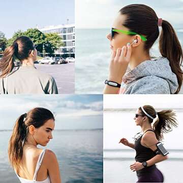 Charmory Hair Tie, 40pcs Hair Ties for Thick Hair, No Crease, Seamless Cotton Hair Bands for Women, Multicolor