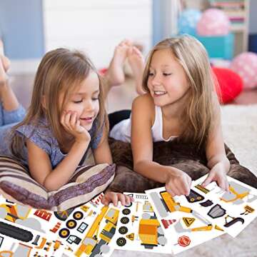 Creative 24 Sheets Make a Face Stickers for Kids