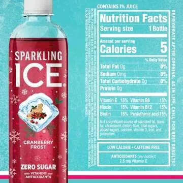 Sparkling Ice Cranberry Frost - Zero Sugar Sparkling Water