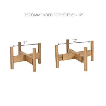 Sona Home Mid Century Indoor Plant Stand - Adjustable Design