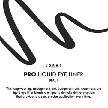 LORAC PRO Liquid Eyeliner - Precision Brush Tip & Smudge Proof