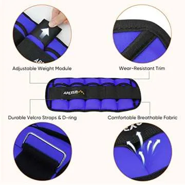 Adjustable Ankle Weights for Yoga and Fitness - APEXUP