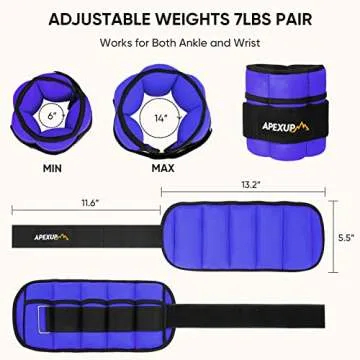 Adjustable Ankle Weights for Yoga and Fitness - APEXUP