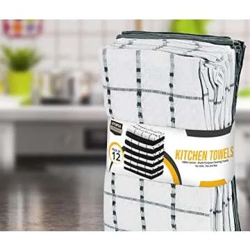 Utopia Kitchen Towels Set of 12, Super Soft and Absorbent