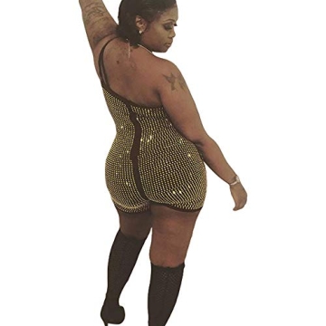 Gold Sequins Bodycon Jumpsuit for Women's Night Out