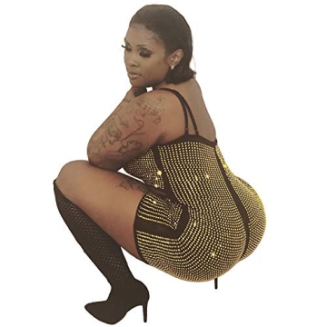 Gold Sequins Bodycon Jumpsuit for Women's Night Out