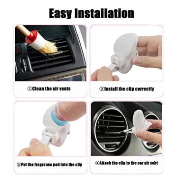 Cute Car Air Fresheners - Shoe & Flower Clips Set 6 Pack