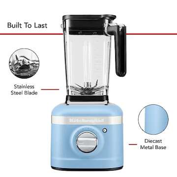 KitchenAid K400 Variable Speed Blender with Tamper - KSB4028 - Blue Velvet, 56 ounces