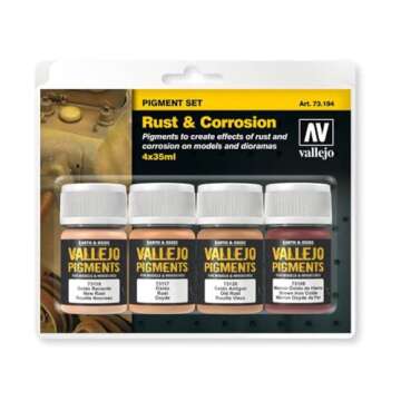 Vallejo - Pigment FX Rust & Corrosion Effect | Wide Range of Effects Caused by the Climate and Geogr...