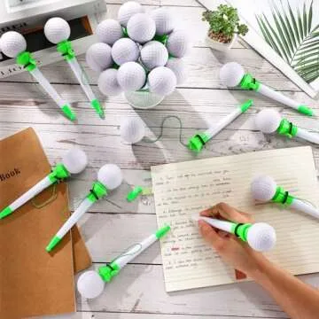 Lincia 24 Pcs Sport Funny Pen Hoop Ballpoint Pen Novelty Pen Bulk Plastic Sports Soccer Basketball B...