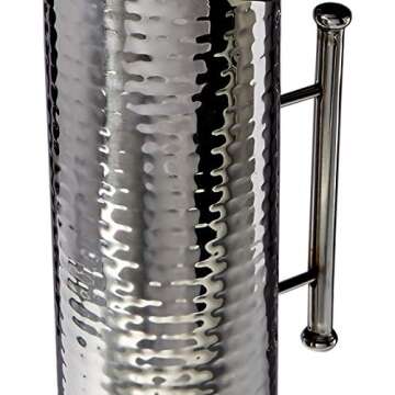Hammered Stainless Steel Pitcher - 60-Ounce Elegance