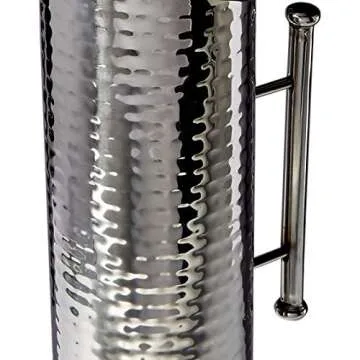 Hammered Stainless Steel Pitcher - 60-Ounce Elegance