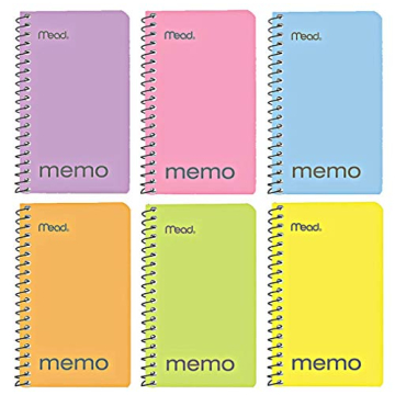 Mead Small Spiral Notebook Set - 12 Pocket Notebooks
