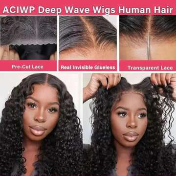 ACIWP Glueless Human Hair Wigs for Beginners - 20 Inch