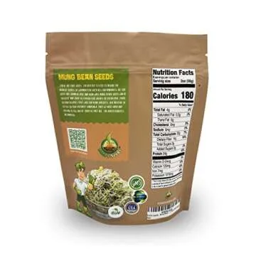 Todd’s Seeds Mung Bean Sprouting Seed - Nutritious & Flavorful 1 Pound Bulk Seeds