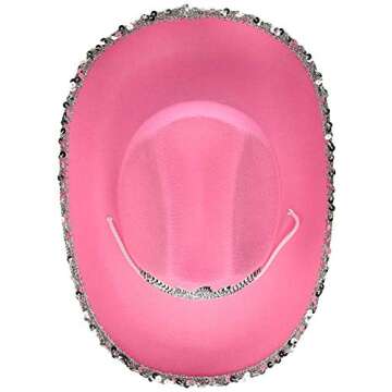 Rhode Island Novelty Child Pink Cowboy Hat with Blinking Tiara