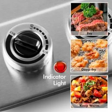 CUSIMAX 1800W Double Burner Hot Plate - Compact & Efficient