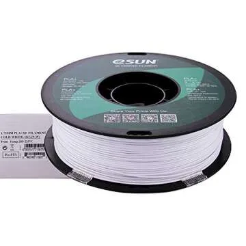 eSUN PLA PRO (PLA+) 3D Printer Filament, Dimensional Accuracy +/- 0.03mm, 1kg, Plastic Spool, 1.75mm, Cool White
